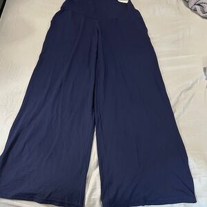 Aerie Navy Blue Real Me Xtra Hi-Rise Wide-Leg Pants -NEW WITH TAGS